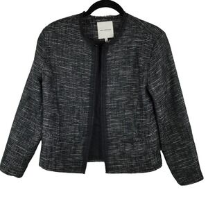 EUC Avec Les Filles Womens‎ Tweed Open Front Blazer Jacket Size S